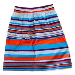J.Crew Striped Midi Skirt